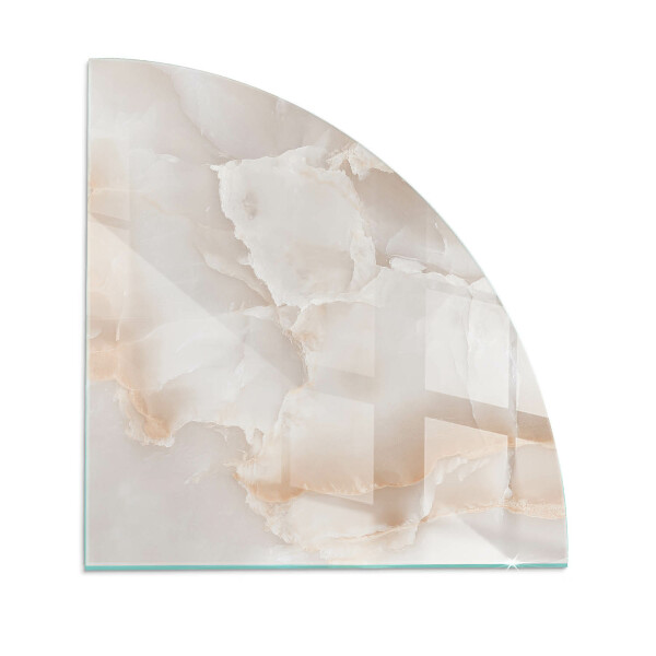 Sticlă semiovală sub sobă Motiv organic din piatră