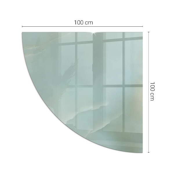 Placă de sticlă semiovală șemineu Motiv de marmură în tonuri subtile