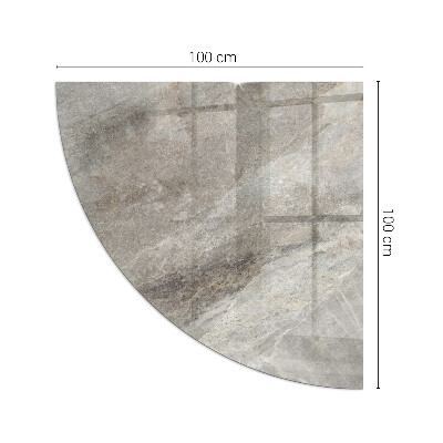 Placă de sticlă semiovală șemineu Model inspirat din piatră