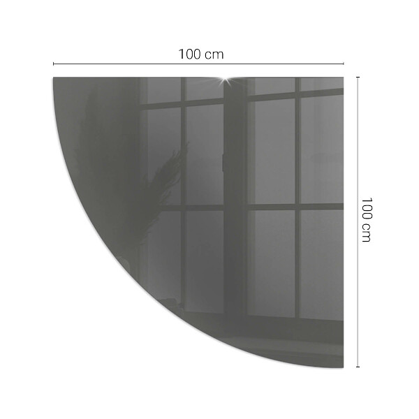 Placă semiovală din sticlă pentru șemineu Culoare Gri-maro
