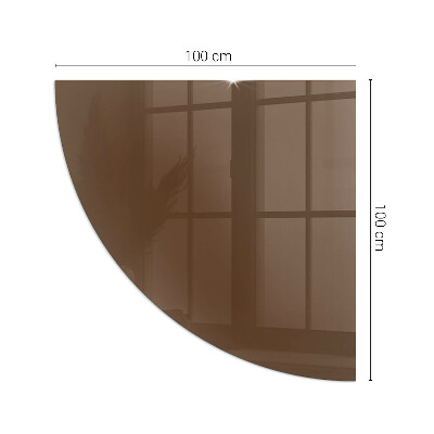 Placă de sticlă semiovală șemineu Culoare Maro