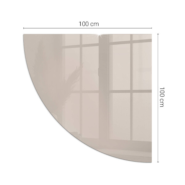 Placă semiovală din sticlă pentru șemineu Culoare Maro deschis