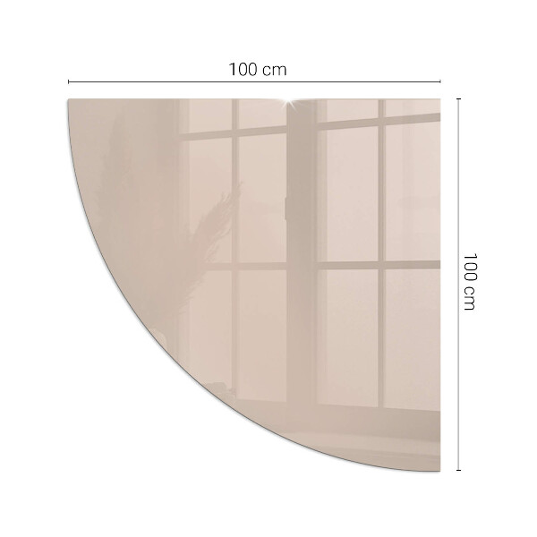 Placă semiovală din sticlă pentru șemineu Culoare Maro deschis