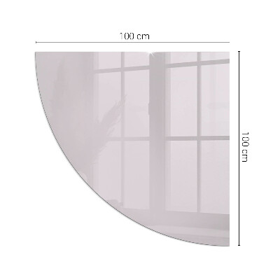 Placă de sticlă semiovală șemineu Culoare violet deschis