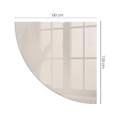 Placă de sticlă semiovală șemineu Culoare roz pal