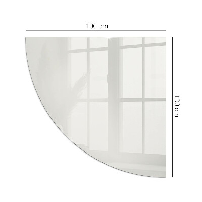 Placă de sticlă semiovală șemineu Culoare Gri