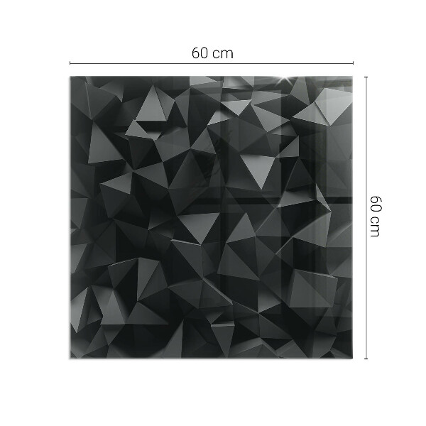 Placă de sticlă dreptunghiulară șemineu Geometrie în trei dimensiuni