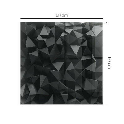 Placă de sticlă dreptunghiulară șemineu Geometrie în trei dimensiuni