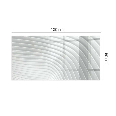 Sticlă dreptunghiulară sub sobă Valuri de forme subtile