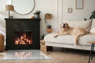 Sticlă dreptunghiulară sub sobă Valuri de forme subtile