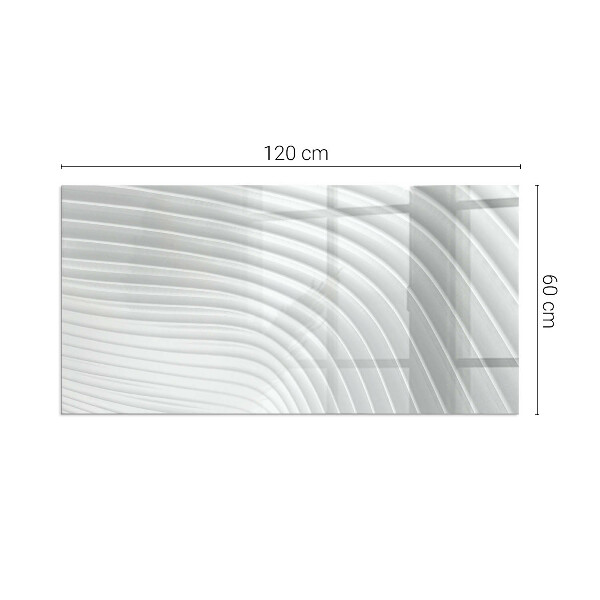 Sticlă dreptunghiulară sub sobă Valuri de forme subtile