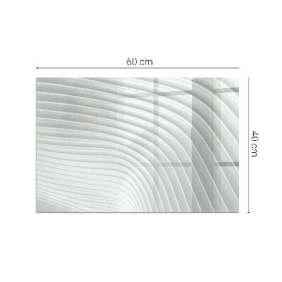 Sticlă dreptunghiulară sub sobă Valuri de forme subtile