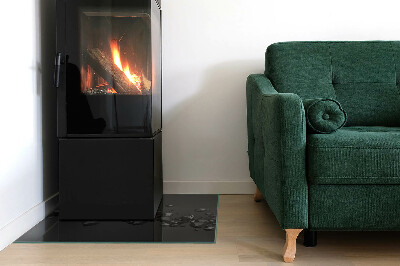 Placă dreptunghiulară din sticlă pentru șemineu Forme abstracte de nori în solide