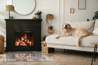 Placă de sticlă dreptunghiulară șemineu Modele decorative cu plăci