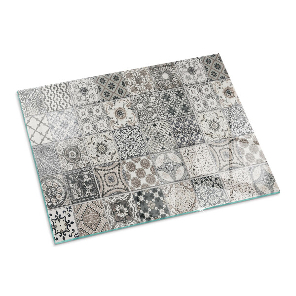 Placă de sticlă dreptunghiulară șemineu Modele decorative cu plăci