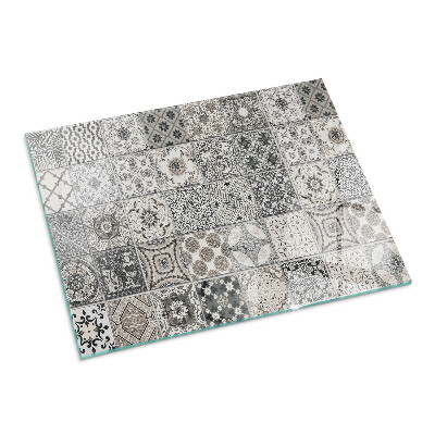 Placă de sticlă dreptunghiulară șemineu Modele decorative cu plăci