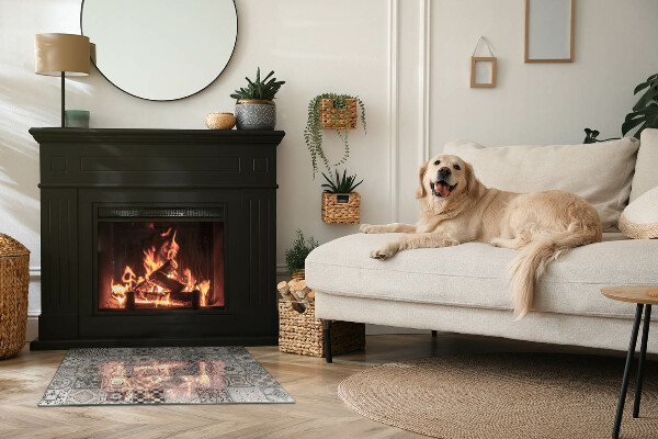 Placă de sticlă dreptunghiulară șemineu Modele decorative cu plăci