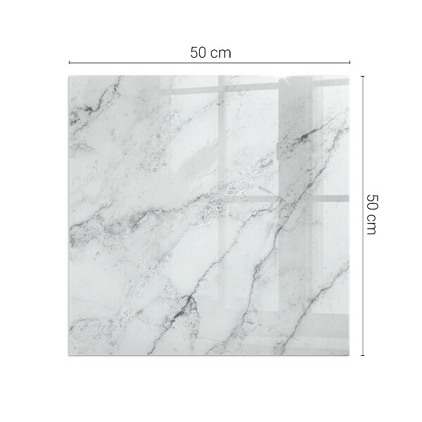 Sticlă dreptunghiulară sub sobă Accente de marmură cu vene delicate