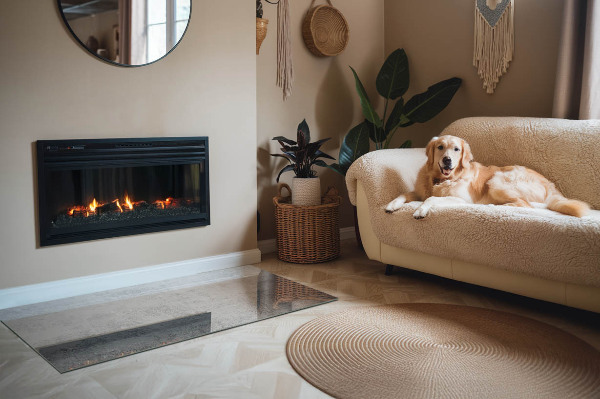 Sticlă dreptunghiulară sub sobă Model de fundal abstract