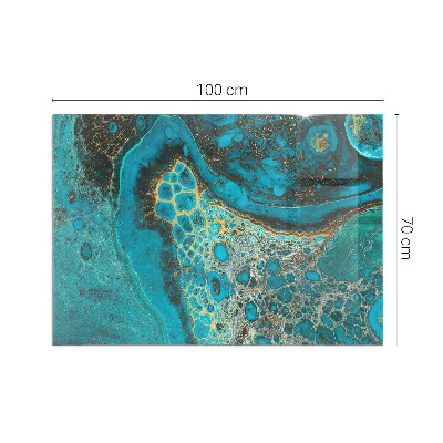 Placă de sticlă dreptunghiulară șemineu Model organic într-un stil abstract