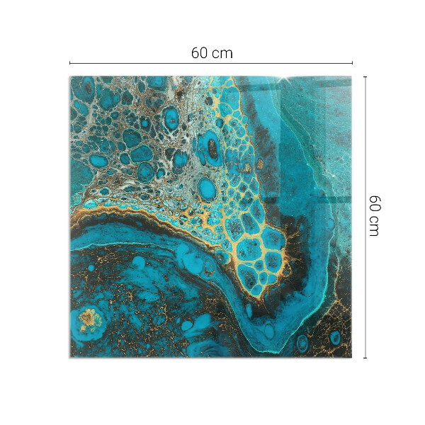 Placă de sticlă dreptunghiulară șemineu Model organic într-un stil abstract
