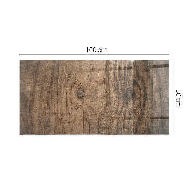 Placă de sticlă dreptunghiulară șemineu Model de lemn de pin