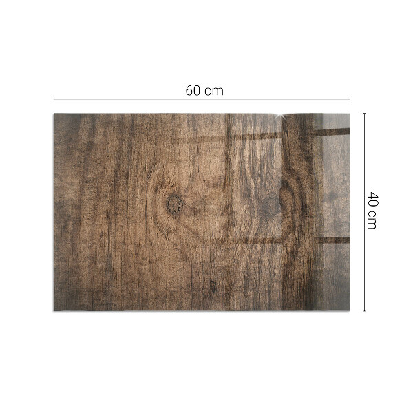 Placă de sticlă dreptunghiulară șemineu Model de lemn de pin