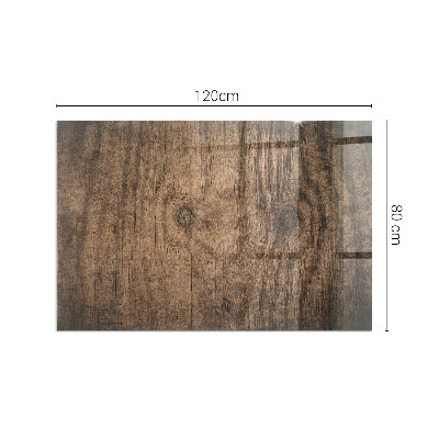 Placă de sticlă dreptunghiulară șemineu Model de lemn de pin