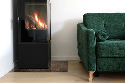 Placă de sticlă dreptunghiulară șemineu Model de lemn de pin