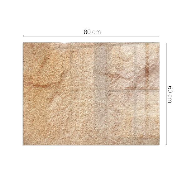 Sticlă dreptunghiulară sub sobă Natura structurii din piatră