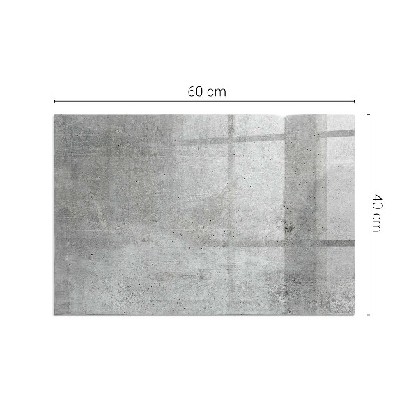 Sticlă dreptunghiulară sub sobă Model de beton brut