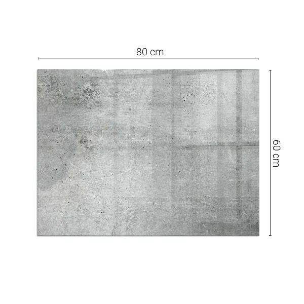 Sticlă dreptunghiulară sub sobă Model de beton brut