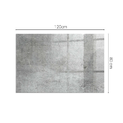 Sticlă dreptunghiulară sub sobă Model de beton brut