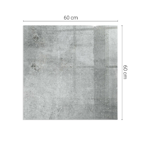 Sticlă dreptunghiulară sub sobă Model de beton brut