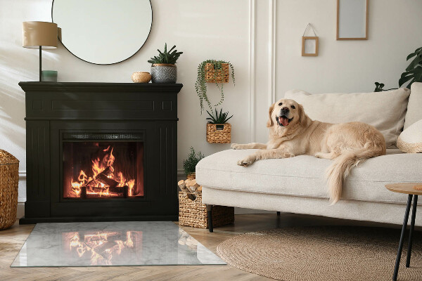 Sticlă dreptunghiulară sub sobă Textură de marmură într-un stil elegant