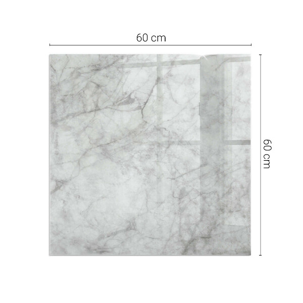 Sticlă dreptunghiulară sub sobă Textură de marmură într-un stil elegant