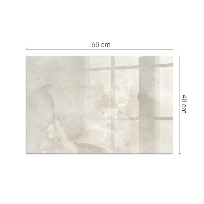 Placă dreptunghiulară din sticlă pentru șemineu Motiv organic din marmură