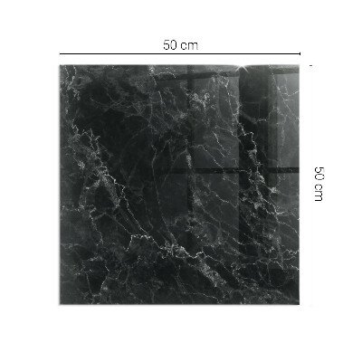 Placă de sticlă dreptunghiulară șemineu Motiv elegant din marmură