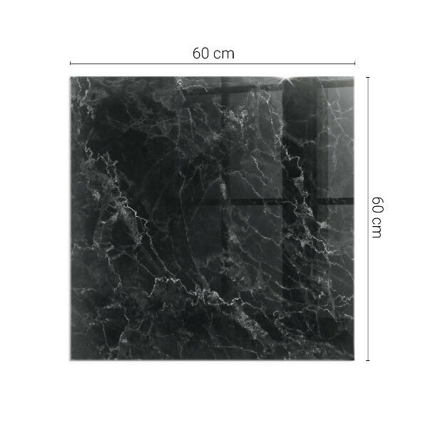 Placă de sticlă dreptunghiulară șemineu Motiv elegant din marmură