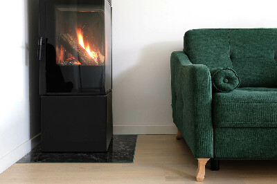 Placă de sticlă dreptunghiulară șemineu Motiv elegant din marmură