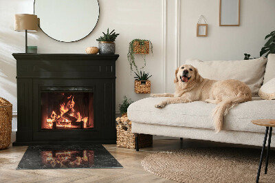 Placă de sticlă dreptunghiulară șemineu Motiv elegant din marmură