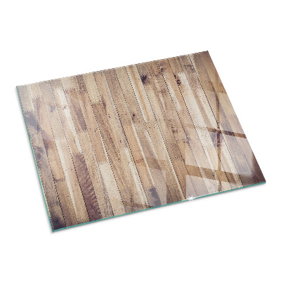 Sticlă dreptunghiulară sub sobă Model din lemn într-un aranjament geometric