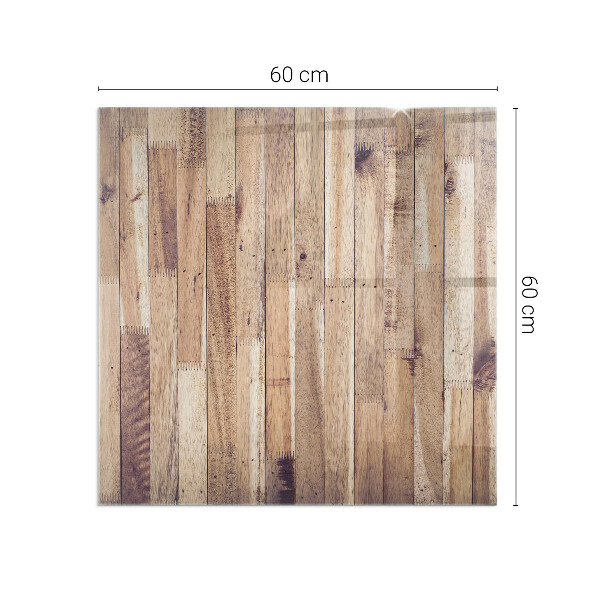 Sticlă dreptunghiulară sub sobă Model din lemn într-un aranjament geometric