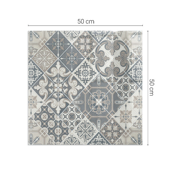 Sticlă dreptunghiulară sub sobă Aranjamentul decorațiunilor din mozaic