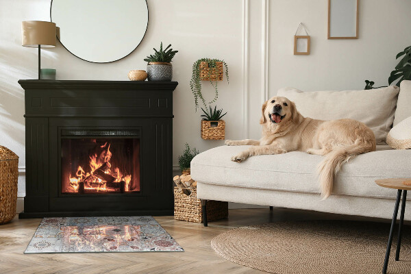 Sticlă dreptunghiulară sub sobă Modele de mozaic în plăci