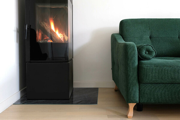 Placă de sticlă dreptunghiulară șemineu Modelul structurii stâncoase