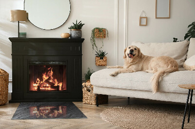 Placă de sticlă dreptunghiulară șemineu Modelul structurii stâncoase