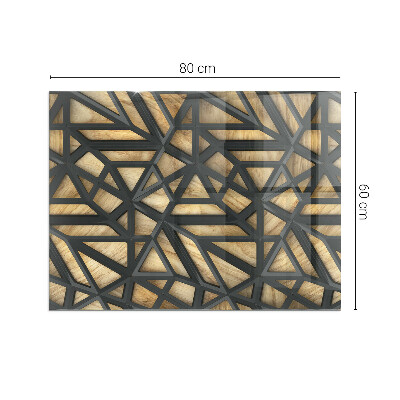 Sticlă dreptunghiulară sub sobă Forme moderne cu accent din lemn