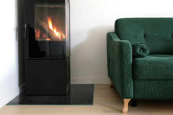 Sticlă dreptunghiulară sub sobă Modelul structurii de piatră