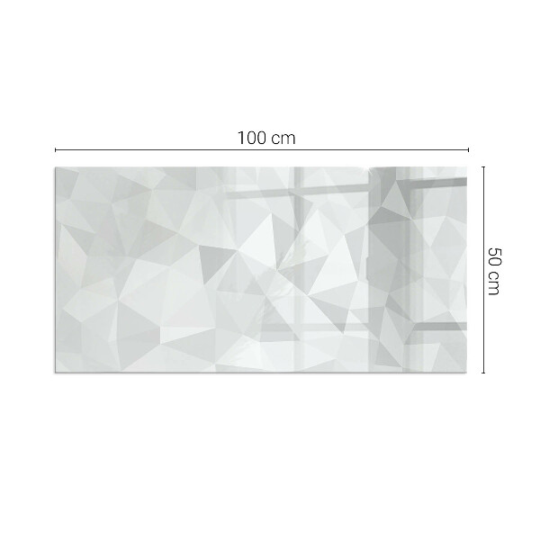 Placă dreptunghiulară din sticlă pentru șemineu Abstracție geometrică în forme